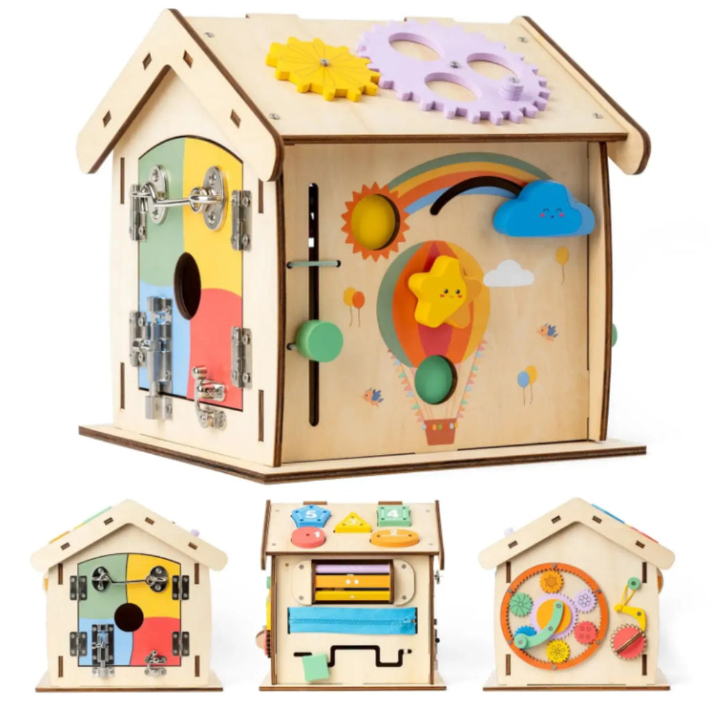 Juguete Didáctico Casa Sensorial Madera Montessori