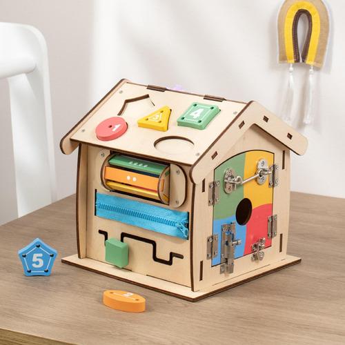 Juguete Didáctico Casa Sensorial Madera Montessori