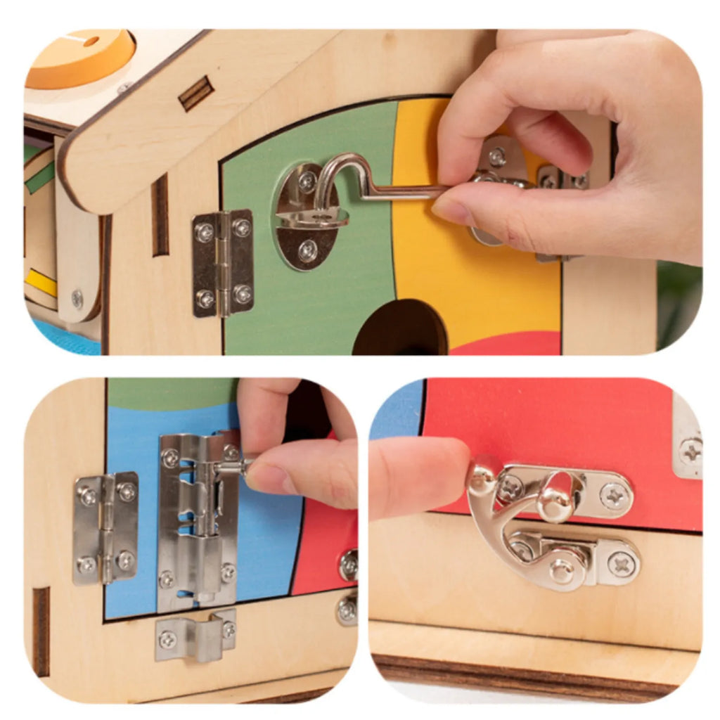 Juguete Didáctico Casa Sensorial Madera Montessori