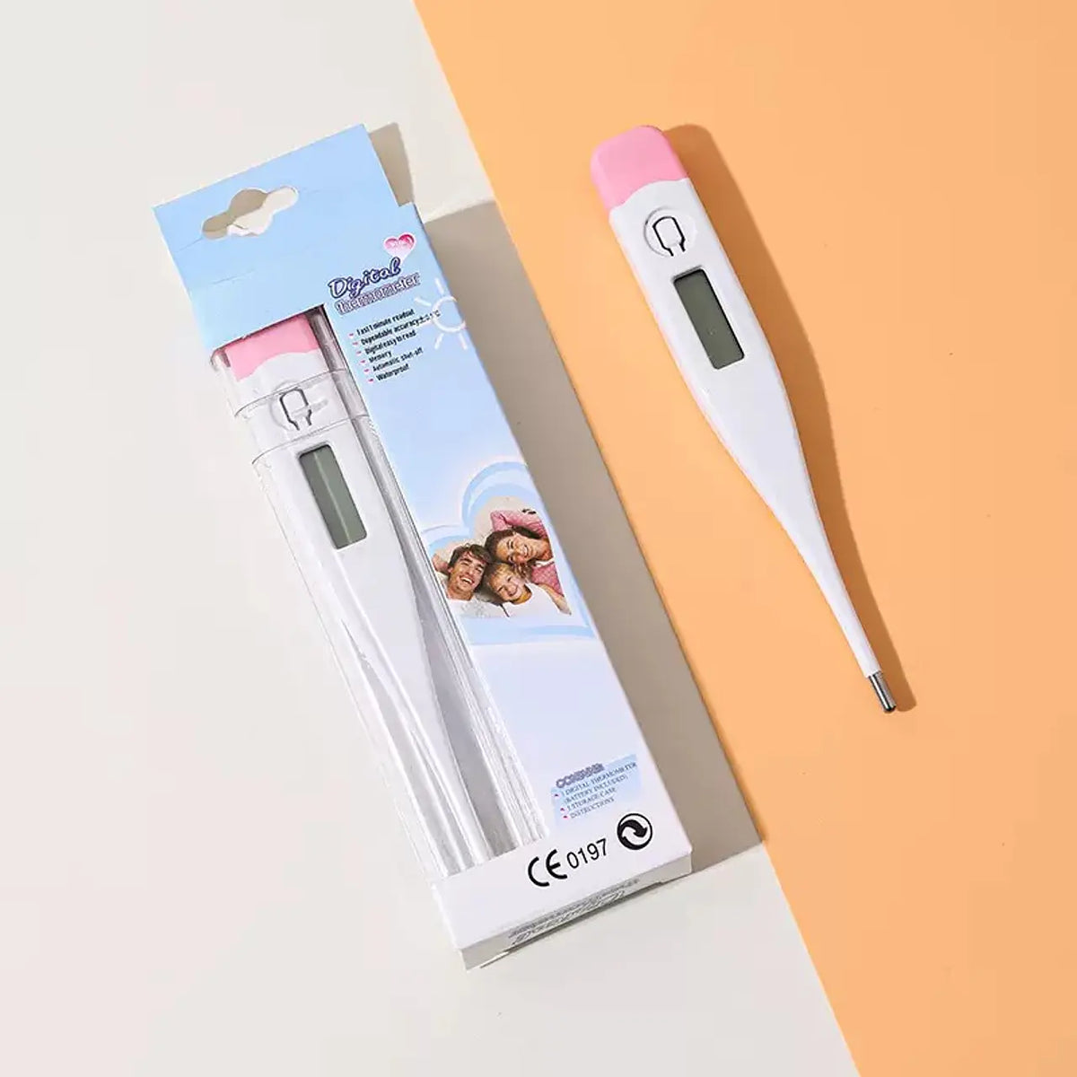 Termometro digital corporal tipo lápiz con pantalla LCD