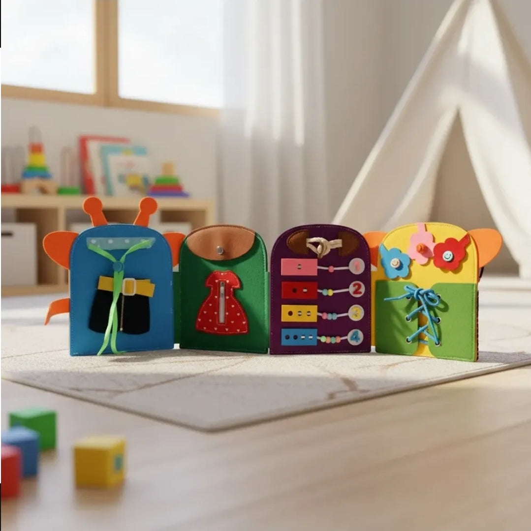 Libro Sensorial Jirafa Estimulación Temprana Desarrollo Cognitivo