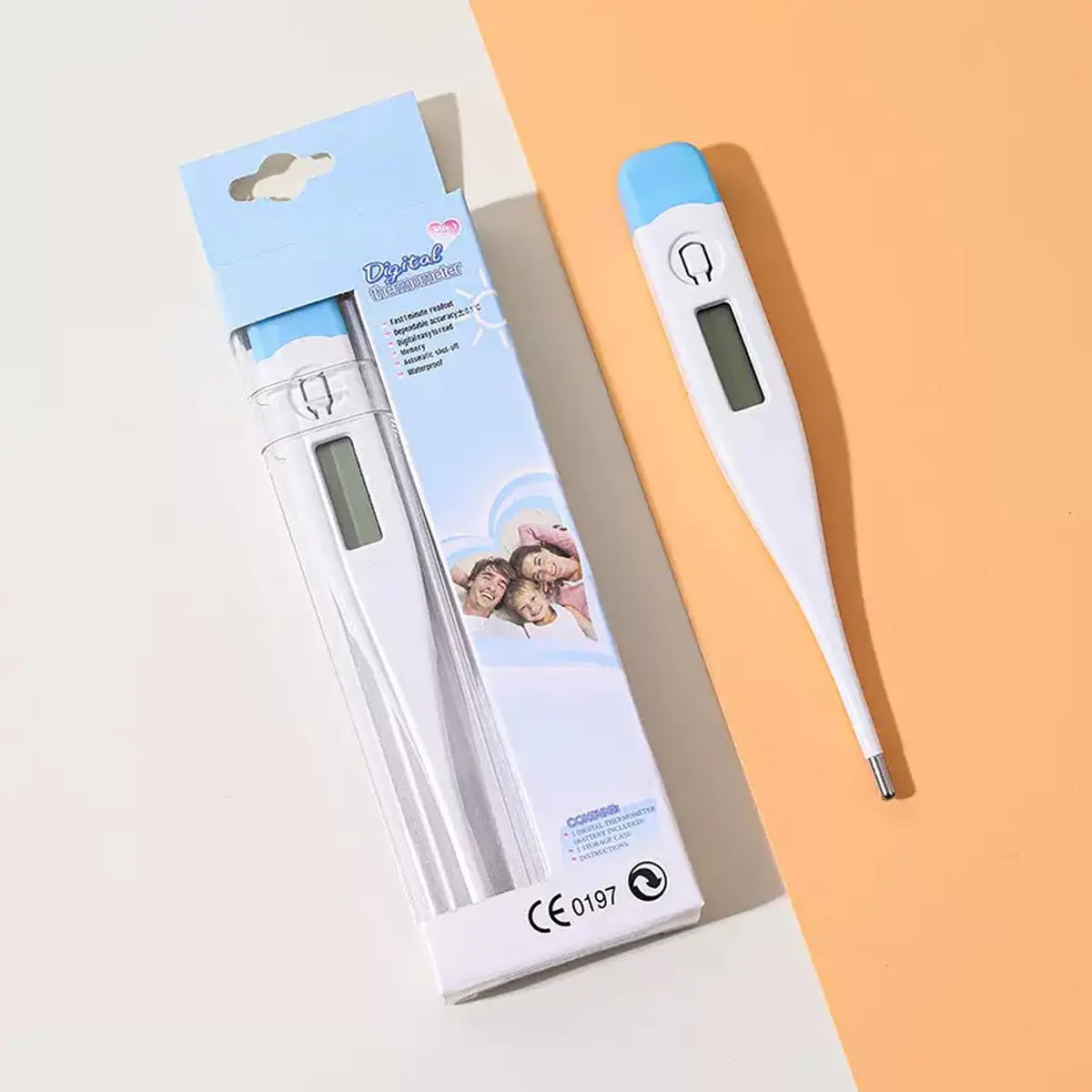 Termometro digital corporal tipo lápiz con pantalla LCD