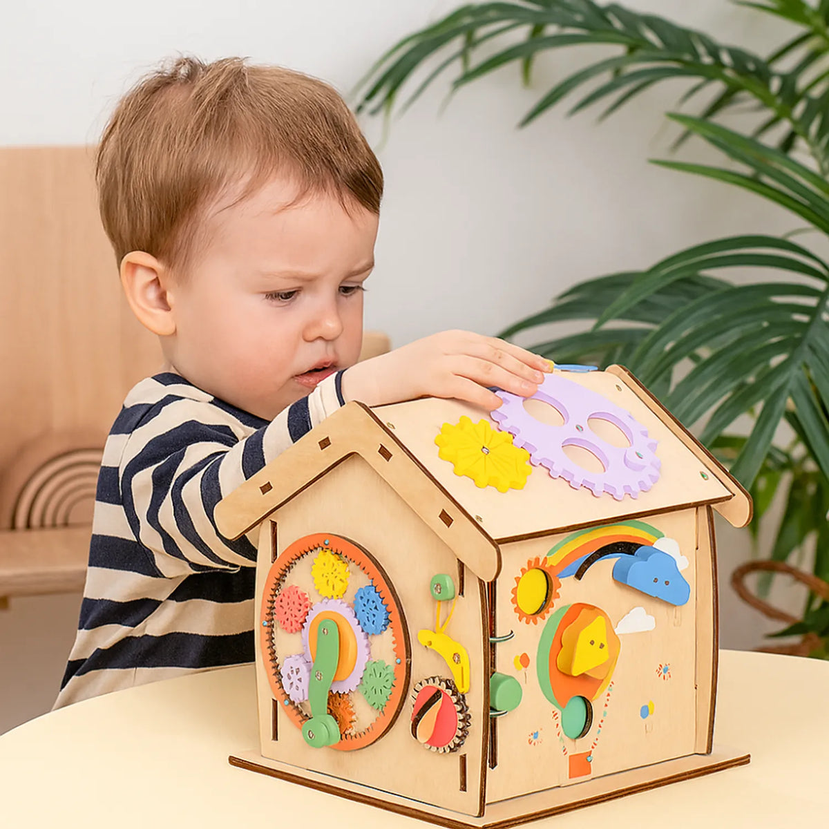 Juguete Didáctico Casa Sensorial Madera Montessori