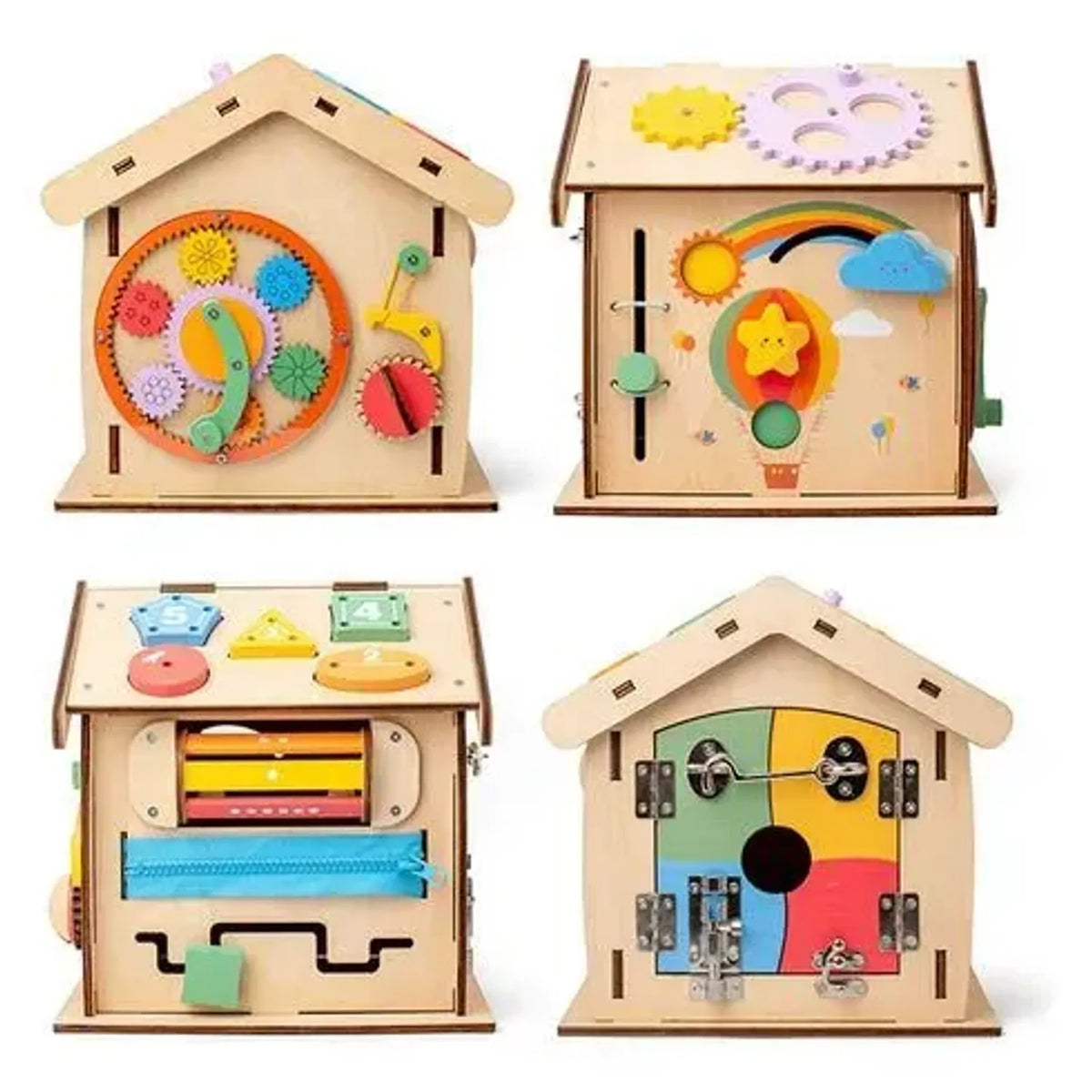 Juguete Didáctico Casa Sensorial Madera Montessori
