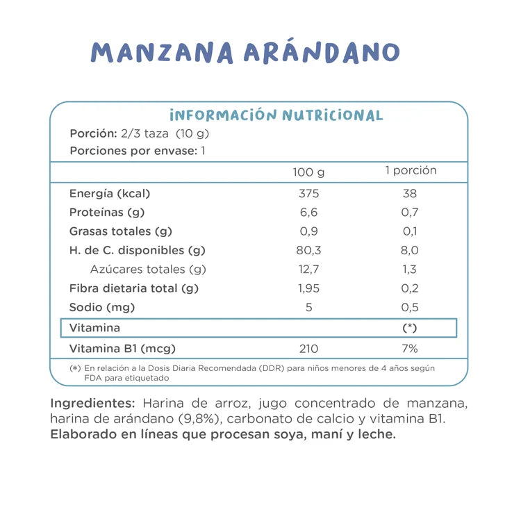 Puffs Manzana Arándano Individual
